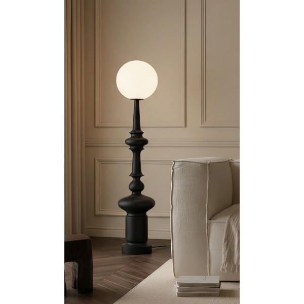 Ασπρόμαυρη Ακρυλική Λάμπα Δαπέδου Ασπρόμαυρη Ακρυλική Λάμπα Δαπέδου