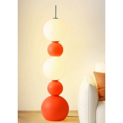 Πορτοκαλί Λευκή Ακρυλική Λάμπα Δαπέδου