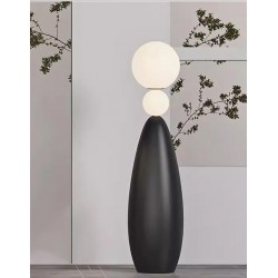 Φωτιστικό Δαπέδου με Λευκή Ακρυλική Μπάλα