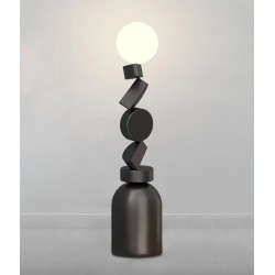 Φωτιστικό Δαπέδου με Λευκή Ακρυλική Μπάλα