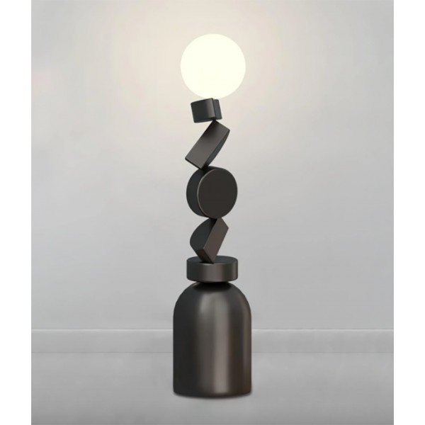 Φωτιστικό Δαπέδου με Λευκή Ακρυλική Μπάλα