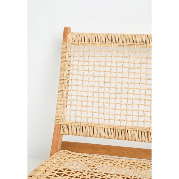Καρέκλα από Ξύλο Ακακίας με Wicker