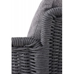 Γκρι Καρέκλα Αλουμινίου με Συνθετικό Rattan 