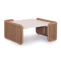 Coffee Table Αλουμινίου με Wicker
