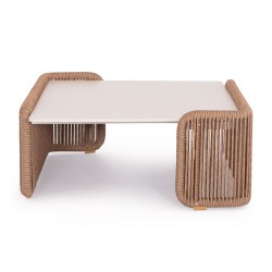 Coffee Table Αλουμινίου με Wicker Coffee Table Αλουμινίου με Wicker