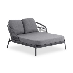 Γκρι Daybed Αλουμινίου με Συνθετικό Rattan