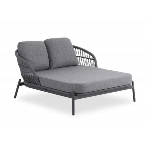 Γκρι Daybed Αλουμινίου με Συνθετικό Rattan