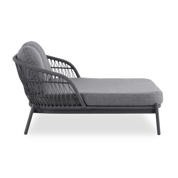 Γκρι Daybed Αλουμινίου με Συνθετικό Rattan