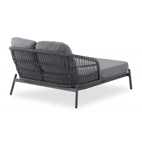 Γκρι Daybed Αλουμινίου με Συνθετικό Rattan