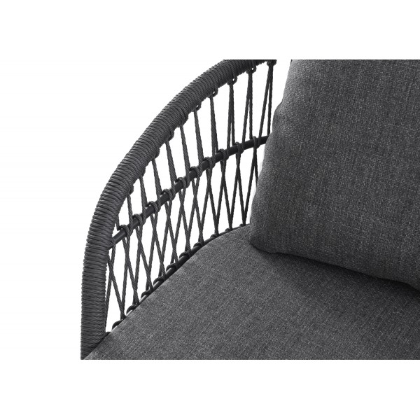 Γκρι Daybed Αλουμινίου με Συνθετικό Rattan