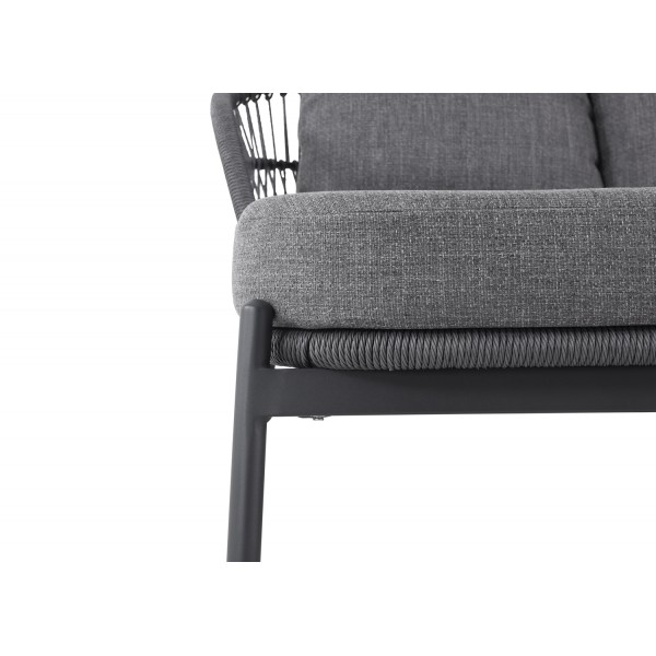 Γκρι Daybed Αλουμινίου με Συνθετικό Rattan