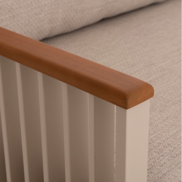 Cream Kαθιστικό Aλουμινίου με Ξύλο Teak set 4 Tεμαχίων Cream Kαθιστικό Aλουμινίου με Ξύλο Teak set 4 Tεμαχίων