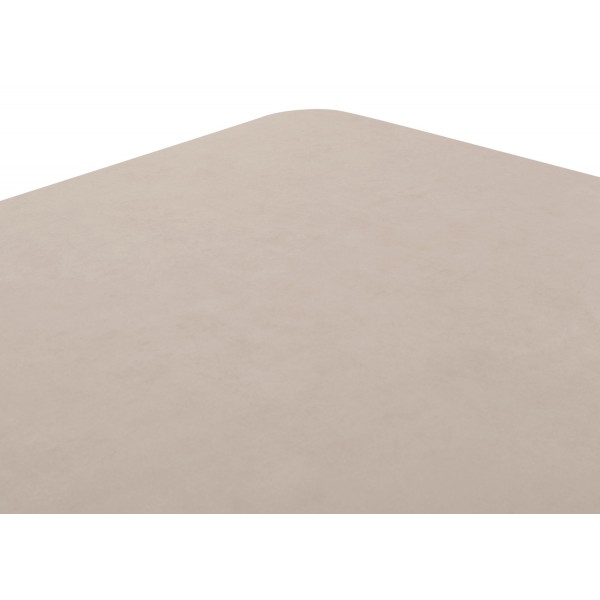 Κρεμ Τραπέζι Αλουμινίου με Sintered Stone Top