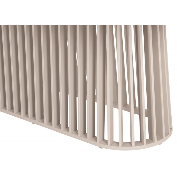 Κρεμ Τραπέζι Αλουμινίου με Sintered Stone Top