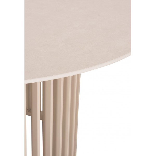 Στρογγυλό Τραπέζι Αλουμινίου με Sintered Stone Top