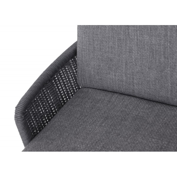 Ξαπλώστρα Αλουμινίου με Συνθετικό Rattan Γκρι