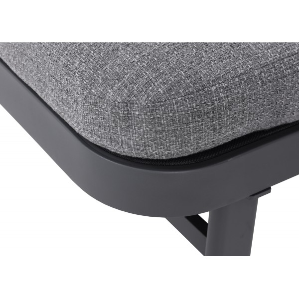 Ξαπλώστρα Αλουμινίου με Συνθετικό Rattan Γκρι