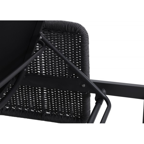 Ξαπλώστρα Αλουμινίου με Συνθετικό Rattan Γκρι