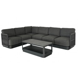 Καθιστικό Αλουμινίου Γωνιακό Γκρι