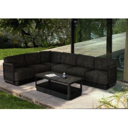 Καθιστικό Αλουμινίου Γωνιακό Γκρι