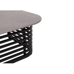 Γκρι Σαλόνι Αλουμινίου με Γκρι Μαξιλάρια Σετ 4 Τεμαχίων