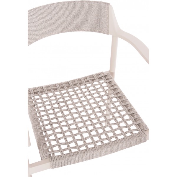 Καρέκλα Αλουμινίου σε Κρεμ Λευκό Χρώμα 