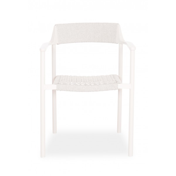 Καρέκλα Αλουμινίου σε Κρεμ Λευκό Χρώμα 