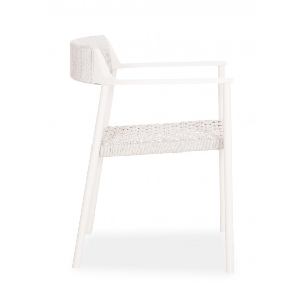 Καρέκλα Αλουμινίου σε Κρεμ Λευκό Χρώμα 