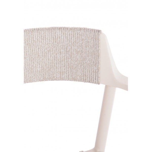 Καρέκλα Αλουμινίου σε Κρεμ Λευκό Χρώμα 