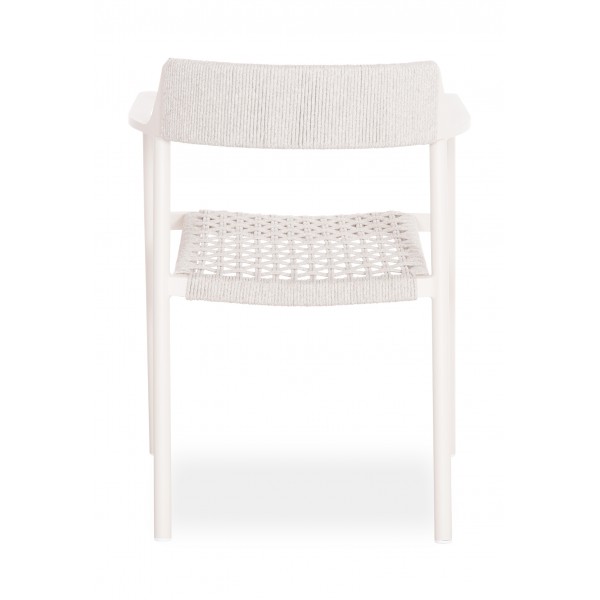 Καρέκλα Αλουμινίου σε Κρεμ Λευκό Χρώμα 