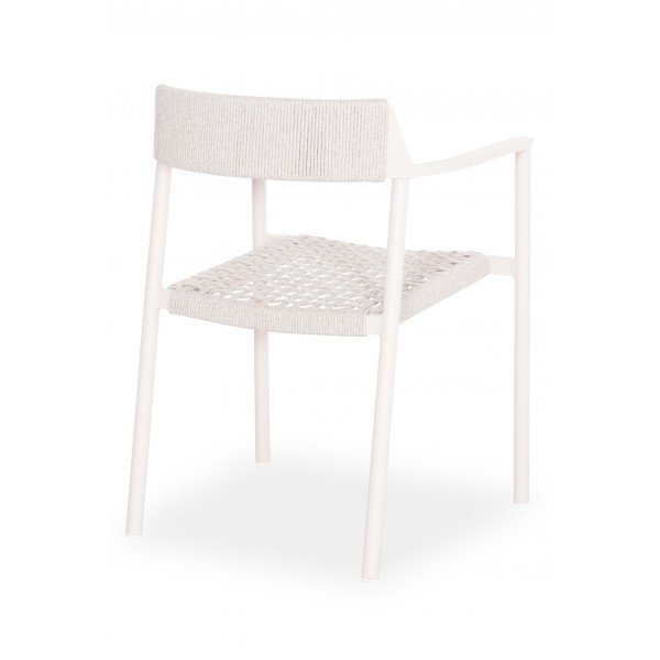 Καρέκλα Αλουμινίου σε Κρεμ Λευκό Χρώμα 