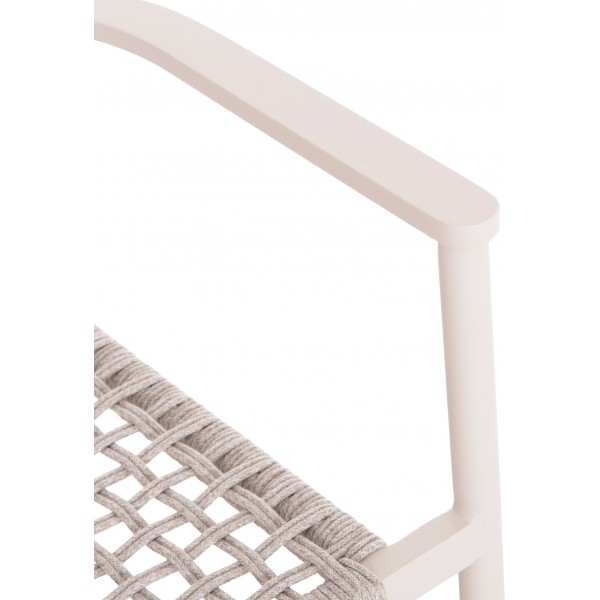 Καρέκλα Αλουμινίου σε Κρεμ Λευκό Χρώμα 