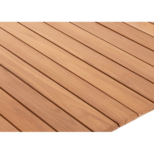 Μπεζ Τραπέζι Αλουμινίου Με Ξύλο Teak Μπεζ Τραπέζι Αλουμινίου Με Ξύλο Teak