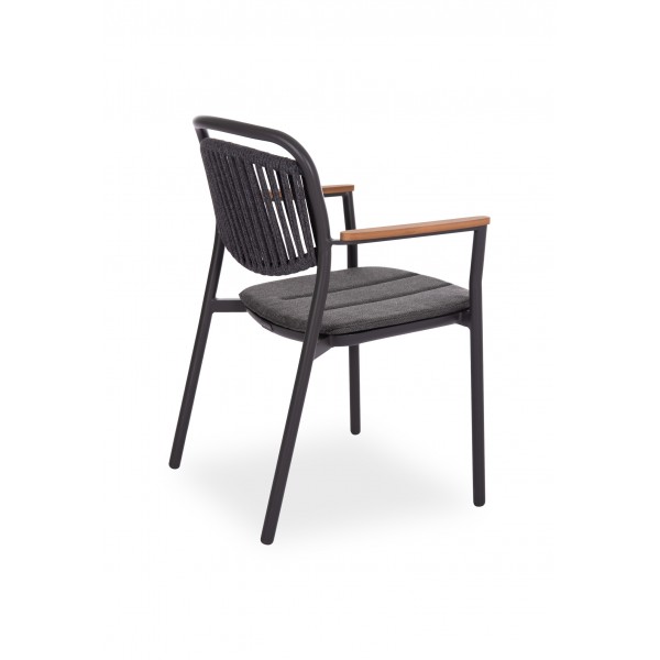 Γκρι Καρέκλα Αλουμινίου με Σχοινί 