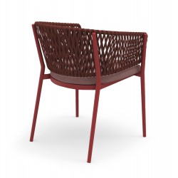 Καρέκλα Κόκκινη Αλουμινίου Με Σχοινί Καρέκλα Κόκκινη Αλουμινίου Με Σχοινί