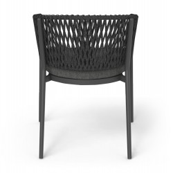 Καρέκλα Γκρι Αλουμινίου Με Γκρι Σχοινί