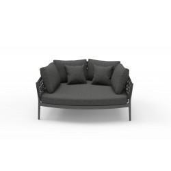 Γκρι Day Bed Αλουμινίου με Σχοινί Γκρι Day Bed Αλουμινίου με Σχοινί