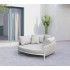 Κρεμ Λευκό Daybed Αλουμινίου με Γκρι Μαξιλάρια