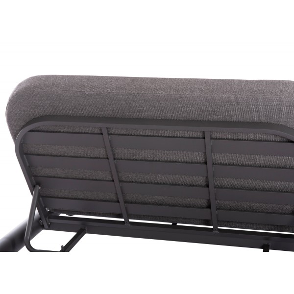 Γκρι Διπλή Ξαπλώστρα Αλουμινίου