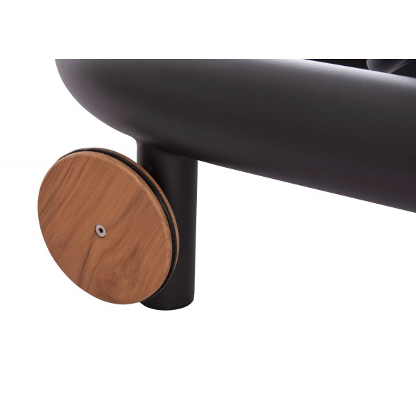 Γκρι Διπλή Ξαπλώστρα Αλουμινίου