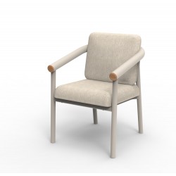 Μπεζ Καρέκλα Αλουμινίου με Μπεζ Μαξιλάρια