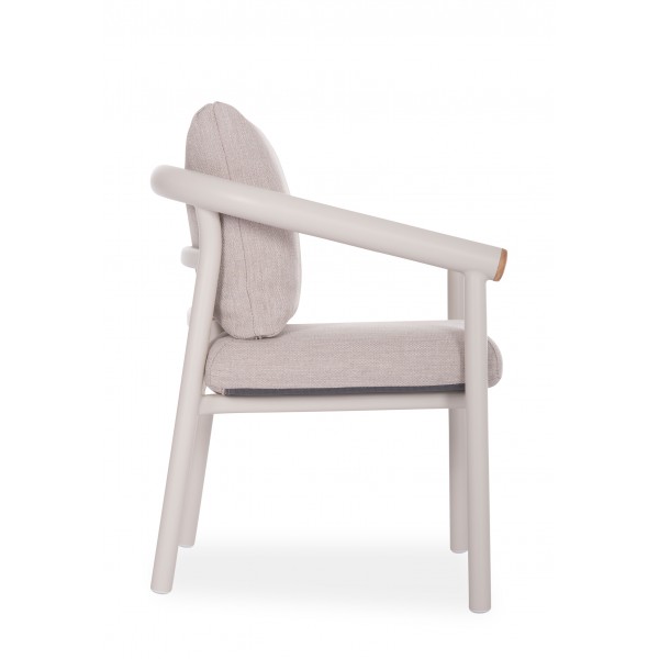 Μπεζ Καρέκλα Αλουμινίου με Μπεζ Μαξιλάρια