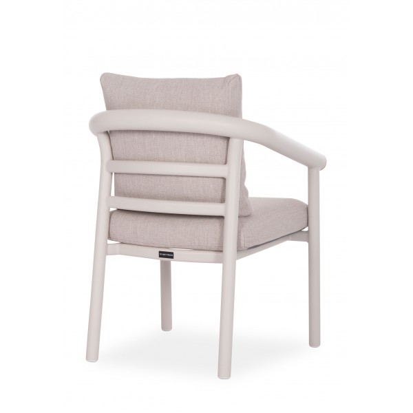 Μπεζ Καρέκλα Αλουμινίου με Μπεζ Μαξιλάρια