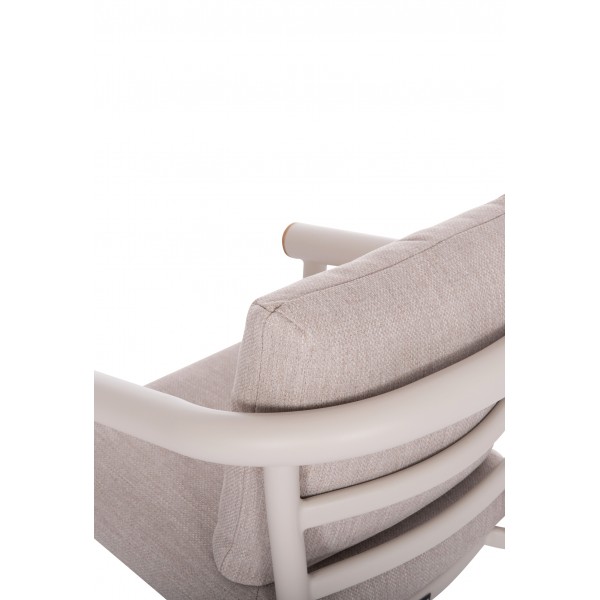 Μπεζ Καρέκλα Αλουμινίου με Μπεζ Μαξιλάρια