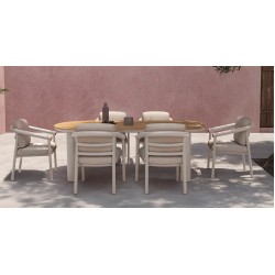 Μπεζ Καρέκλα Αλουμινίου με Μπεζ Μαξιλάρια