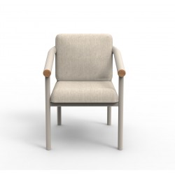 Μπεζ Καρέκλα Αλουμινίου με Μπεζ Μαξιλάρια