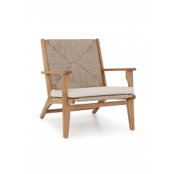 Πολυθρόνα από Ξύλο Ακακίας Μπεζ