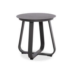 Γκρι Σαλόνι Αλουμινίου Σετ 5 τεμαχίων με Off White Μαξιλάρια