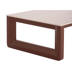 Καφέ Σαλόνι Αλουμινίου Σετ 4 τεμαχίων με Μπεζ Μαξιλάρια