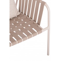 Πολυθρόνα Αλουμινίου Κρεμ Λευκή 